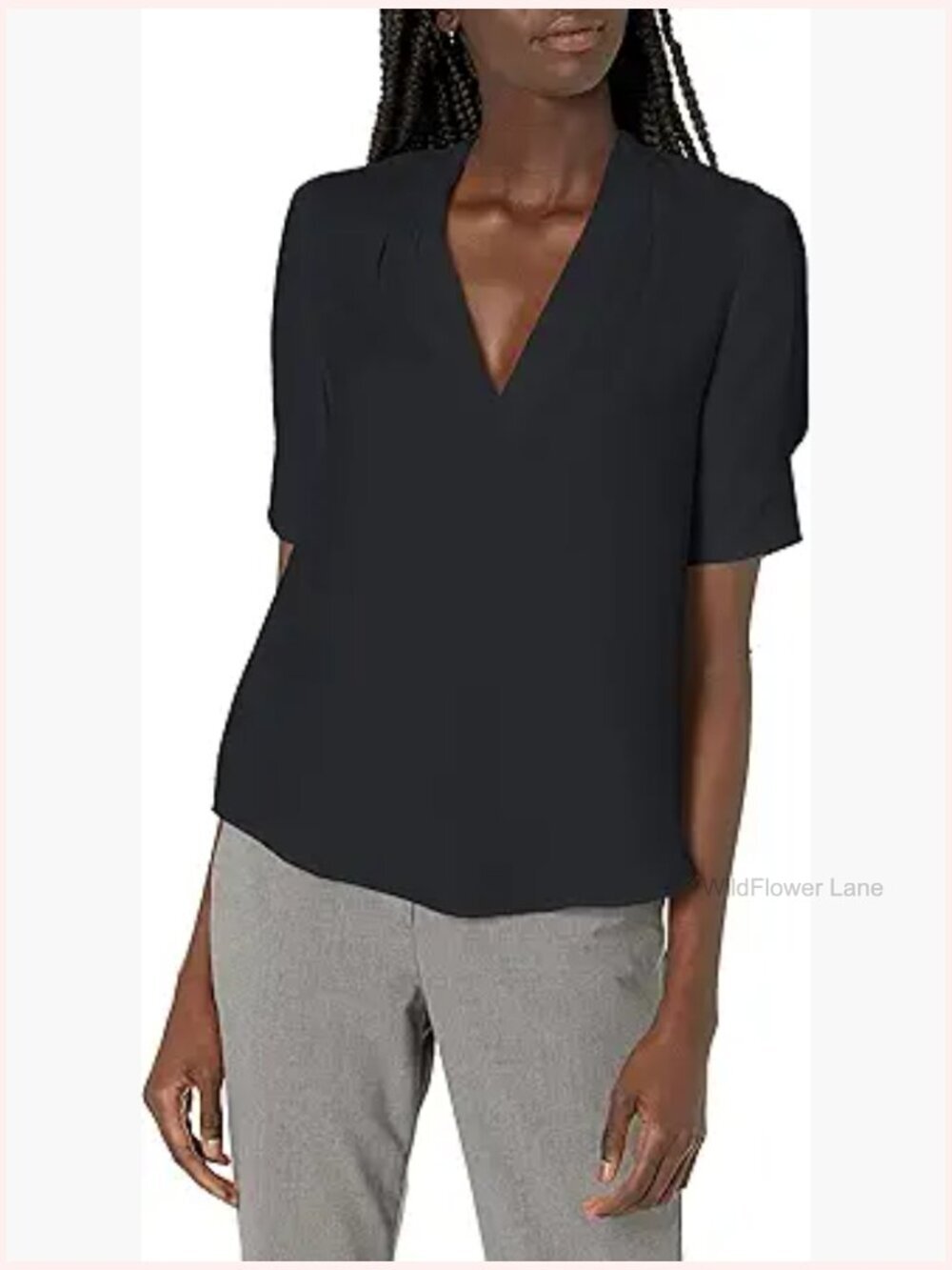 Classic Fit V-Neck Tank Top Blouse